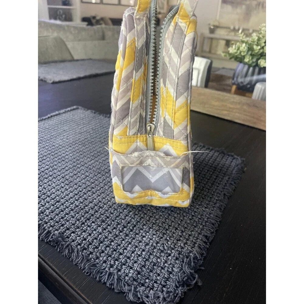Grey/Yellow Insulated Top Handle Lunch Bag